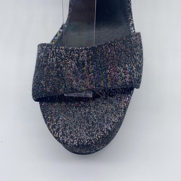 Steve Madden - Gonzo Black Glitter Block Heels Size 8.5 - Picture 11 of 15